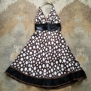 Carmen Marc Valvo silk halter midi dress size 2